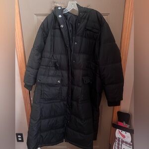 Lane Bryant 18/20 Long Black Puffer Coat